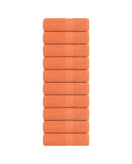 Serviettes de visage 10 pcs orange 30x30 cm 360 g/m² 100% coton | Mobilier & Déco