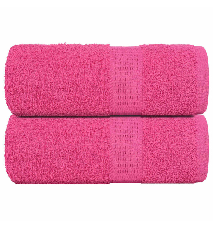 Serviettes d'invité 2 pcs rose 30x50 cm 360 g/m² 100% coton | Mobilier & Déco