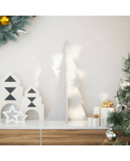 Arbre de Noël en bois pour décoration blanc 59,5cm pin massif | Mobilier & Déco