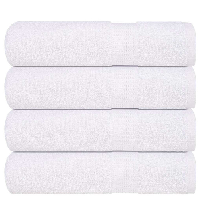 Essuie-mains 4 pcs blanc 50x100 cm 360 g/m² 100% coton | Mobilier & Déco