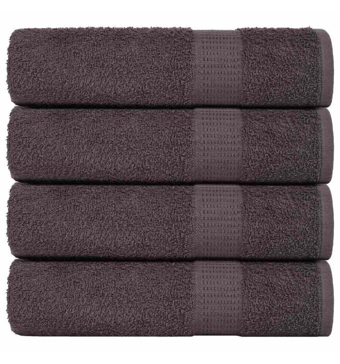 Serviettes de bain 4 pcs anthracite 100x150 cm 100% coton | Mobilier & Déco