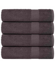 Serviettes de bain 4 pcs anthracite 100x150 cm 100% coton | Mobilier & Déco