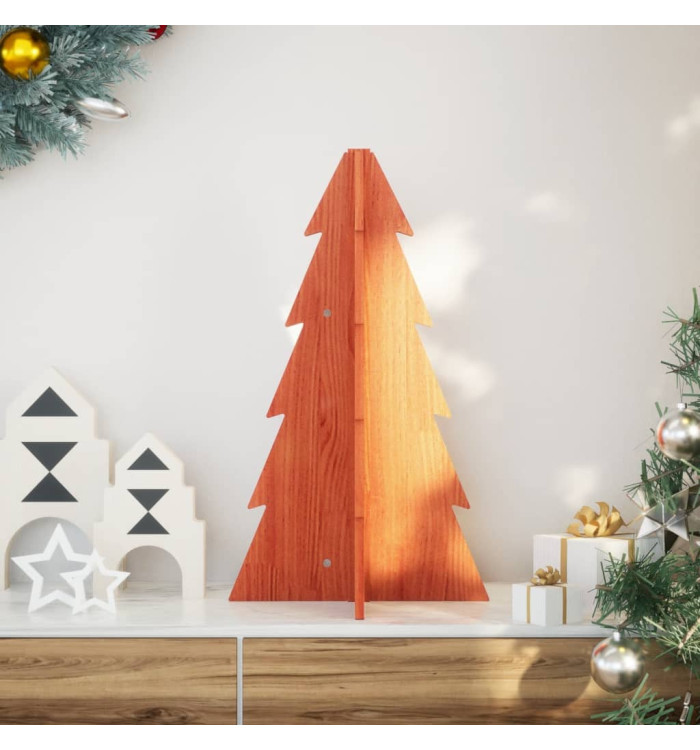 Arbre de Noël en bois pour décoration 69,5cm bois de pin massif | Mobilier & Déco
