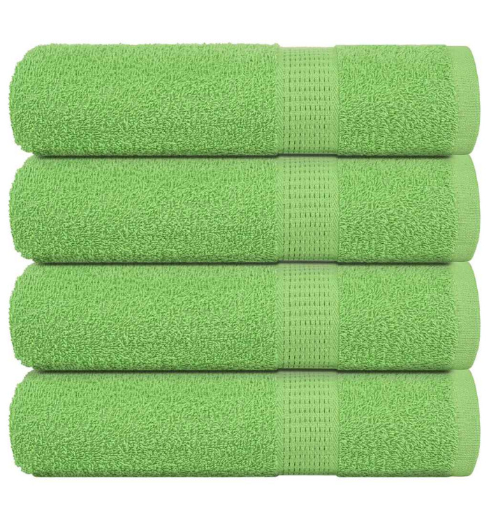 Serviettes de bain 4pcs vert pomme 100x150cm 360g/m² 100% coton | Mobilier & Déco