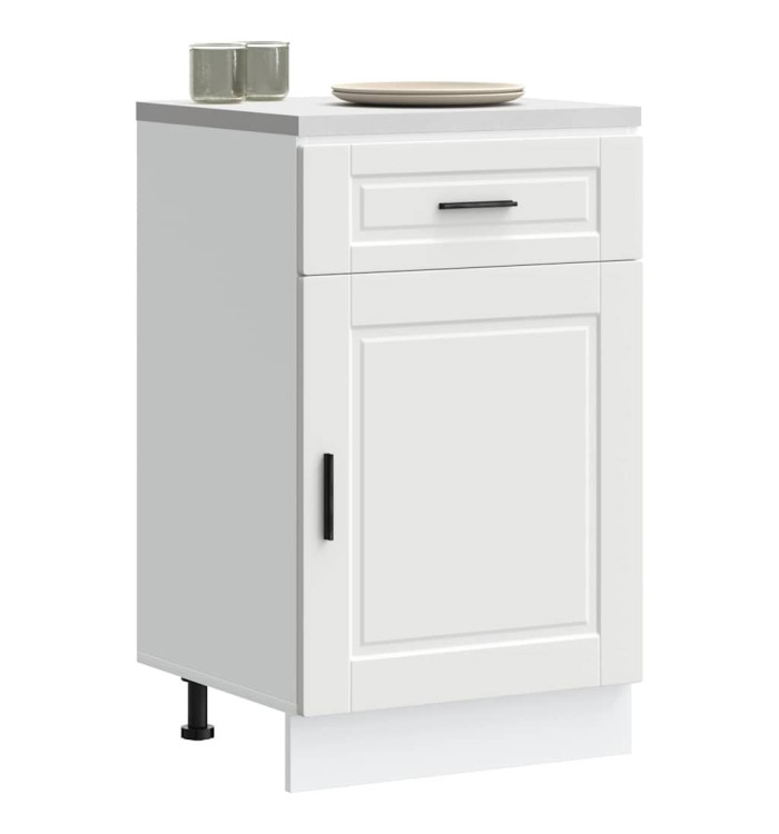 Armoire de cuisine Porto blanc bois d'ingénierie | Mobilier & Déco