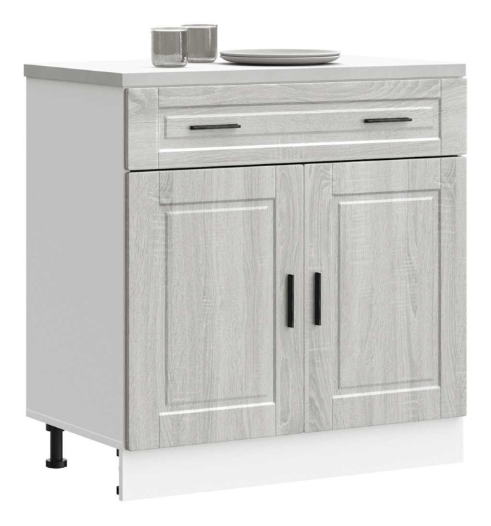 Armoire de cuisine Porto sonoma gris bois d'ingénierie | Mobilier & Déco