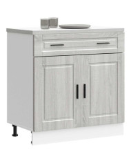 Armoire de cuisine Porto sonoma gris bois d'ingénierie | Mobilier & Déco