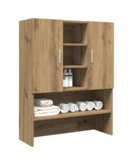 Meuble pour machine à laver chêne artisanal 70,5x25,5x90 cm | Mobilier & Déco