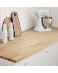 Plan de travail de cuisine bois de chêne massif rectangulaire | Mobilier & Déco
