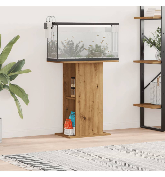 Support pour aquarium chêne artisanal 36x60,5x72,5 cm | Mobilier & Déco