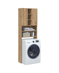Meuble pour machine à laver chêne artisanal 64x25,5x190 cm | Mobilier & Déco