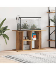 Support d'aquarium chêne artisanal 100x40x60 cm bois ingénierie | Mobilier & Déco