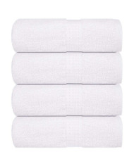 Gants de toilette 4 pcs blanc 15x21 cm 360 g/m² 100% coton | Mobilier & Déco