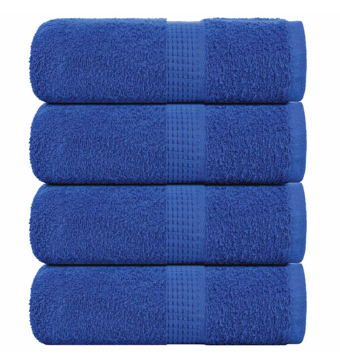 Serviettes d'invité 4 pcs bleu 30x50 cm 360 g/m² 100% coton | Mobilier & Déco