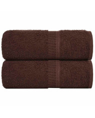 Serviettes d'invité 2 pcs marron 30x50 cm 360 g/m² 100% coton | Mobilier & Déco