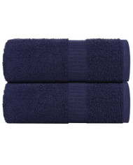 Serviettes de visage 2 pcs bleu marine 30x30 cm 100% coton | Mobilier & Déco