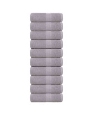 Serviettes de visage 10 pcs gris 30x30 cm 360 g/m² 100% coton | Mobilier & Déco
