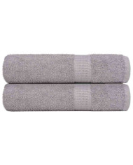 Essuie-mains 2 pcs gris 50x100 cm 360 g/m² 100% coton | Mobilier & Déco
