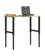 Établi 100x60x(71,5-98) cm bois de chêne massif | Mobilier & Déco