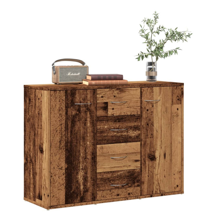 Buffet vieux bois 88x30x64 cm bois d'ingénierie | Mobilier & Déco