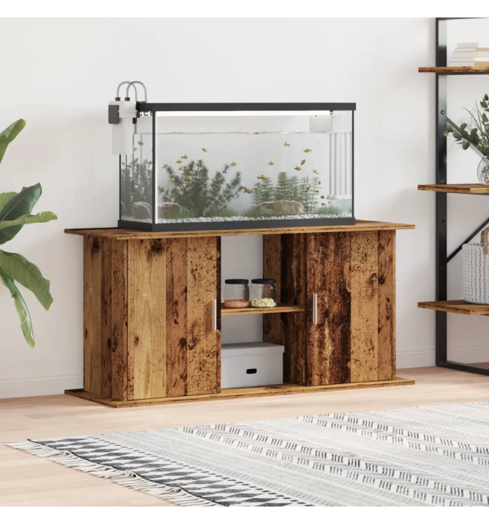 Support pour aquarium vieux bois 121x41x58 cm bois d'ingénierie | Mobilier & Déco