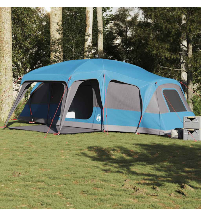 Tente familiale avec dôme de porche 9personnes bleu imperméable | Mobilier & Déco
