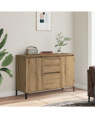 Buffet chêne artisanal 102x35x70 cm bois d'ingénierie | Mobilier & Déco