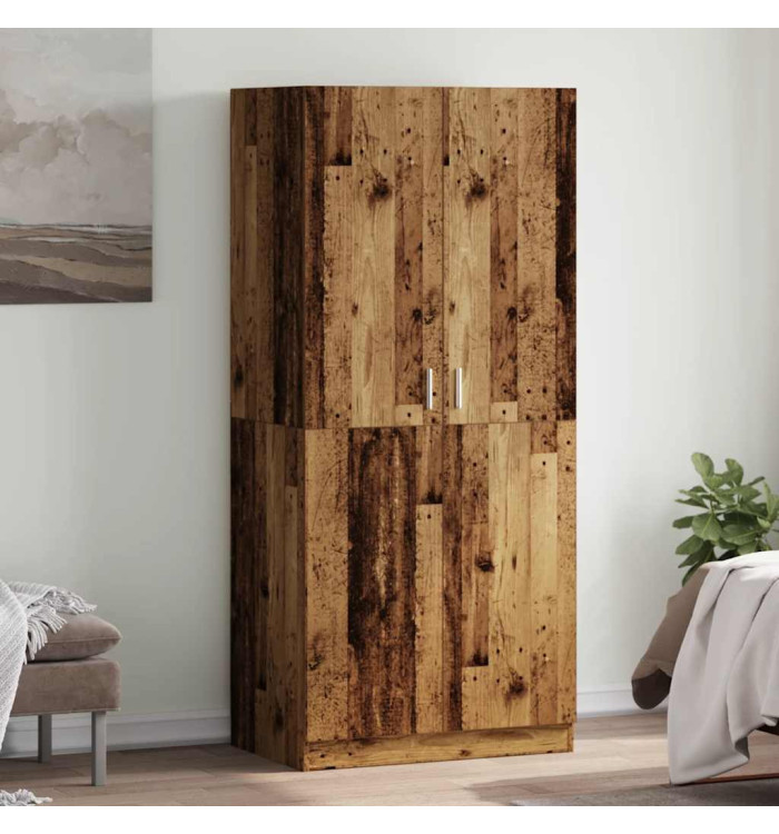 Garde-robe vieux bois 90x52x200 cm bois d'ingénierie | Mobilier & Déco
