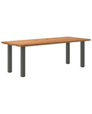Table à manger marron clair bois de chêne massif rectangulaire | Mobilier & Déco