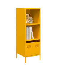 Buffet haut jaune moutarde 35x39x103,5 cm acier | Mobilier & Déco