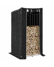 Portant de bois de chauffage et housse de pluie acier galvanisé | Mobilier & Déco