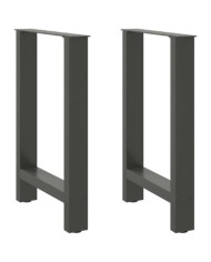 Pieds de table à manger Anthracite 2 pièces 60 x (72-73) cm Acier | Mobilier & Déco