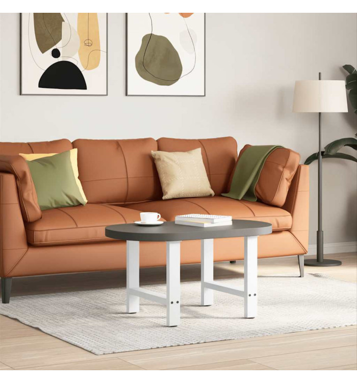 Pieds de table basse Blanc 2 pièces 50 x (42-43) cm Acier | Mobilier & Déco
