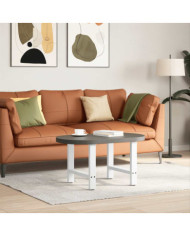 Pieds de table basse Blanc 2 pièces 50 x (42-43) cm Acier | Mobilier & Déco