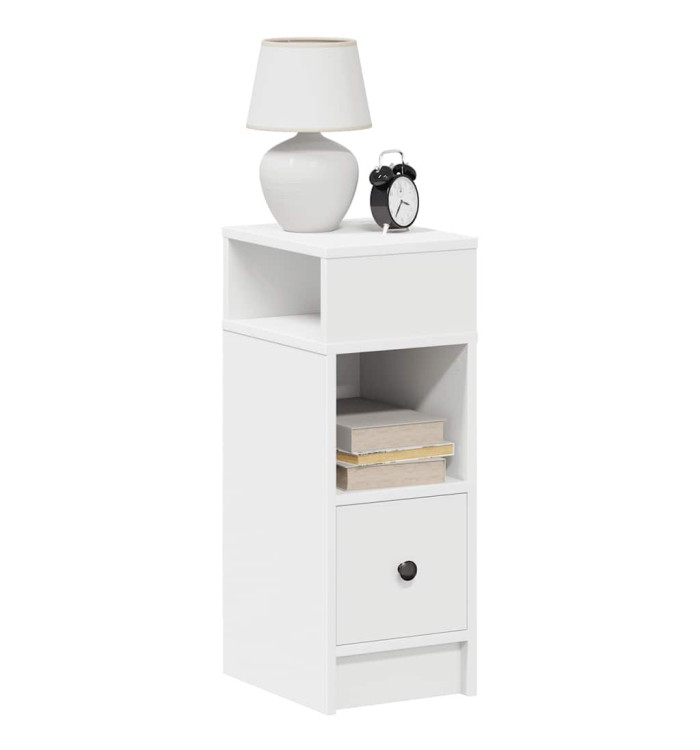 Tables de chevet 2 pcs avec tiroir blanc 25x31x66 cm | Mobilier & Déco
