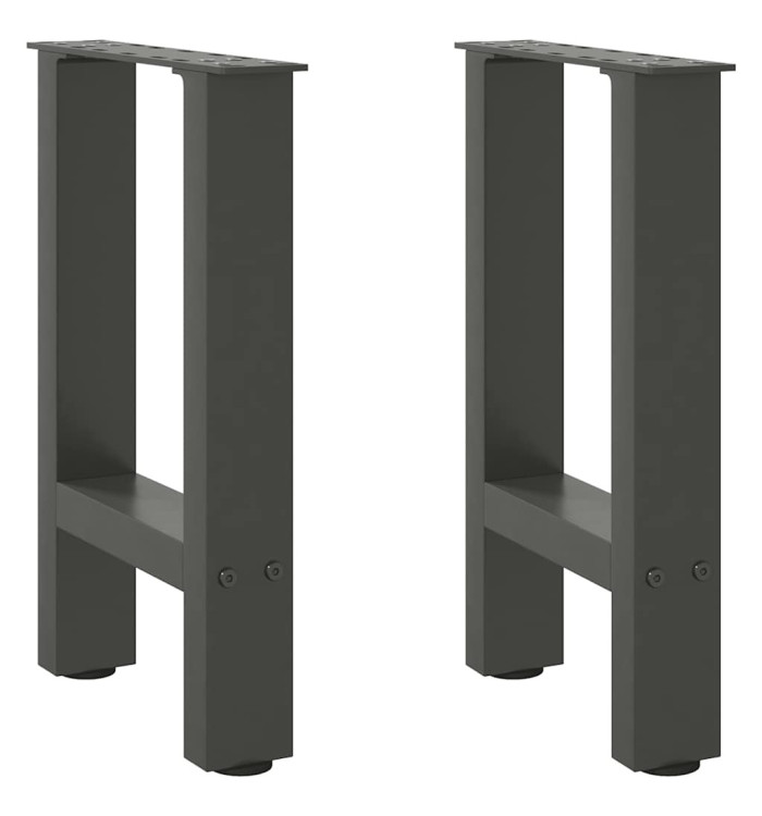 Pieds de table basse Anthracite 2 pièces 28 x (42-43) cm Acier | Mobilier & Déco