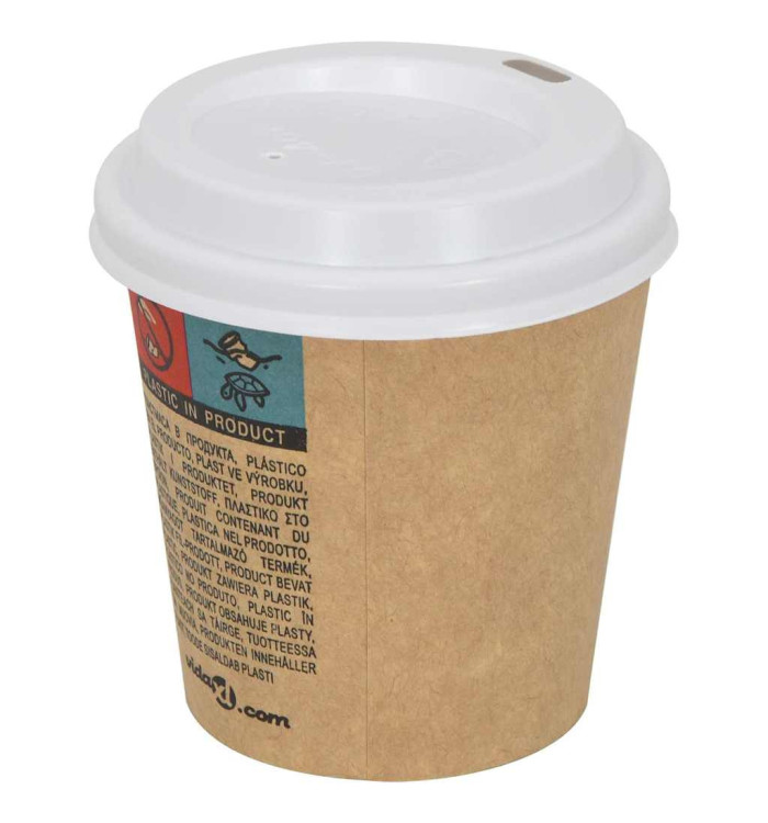 Couvercles de tasses à café en papier Ø60 mm 4oz 1000 pcs blanc | Mobilier & Déco