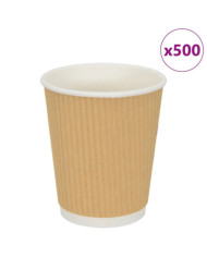 Tasses à café en papier 500 pcs 8oz 200ml marron | Mobilier & Déco