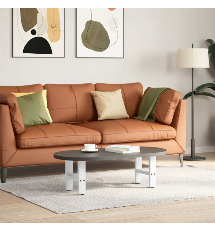 Pieds de table basse Blanc 2 pièces 40 x (30-31) cm Acier | Mobilier & Déco