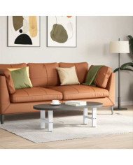 Pieds de table basse Blanc 2 pièces 40 x (30-31) cm Acier | Mobilier & Déco
