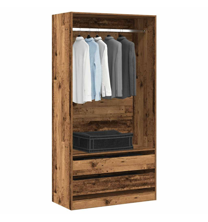 Garde-robe vieux bois 100x50x200 cm bois d'ingénierie | Mobilier & Déco
