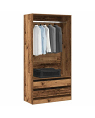 Garde-robe vieux bois 100x50x200 cm bois d'ingénierie | Mobilier & Déco