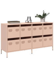 Buffet rose 135x39x73,5 cm acier laminé à froid | Mobilier & Déco