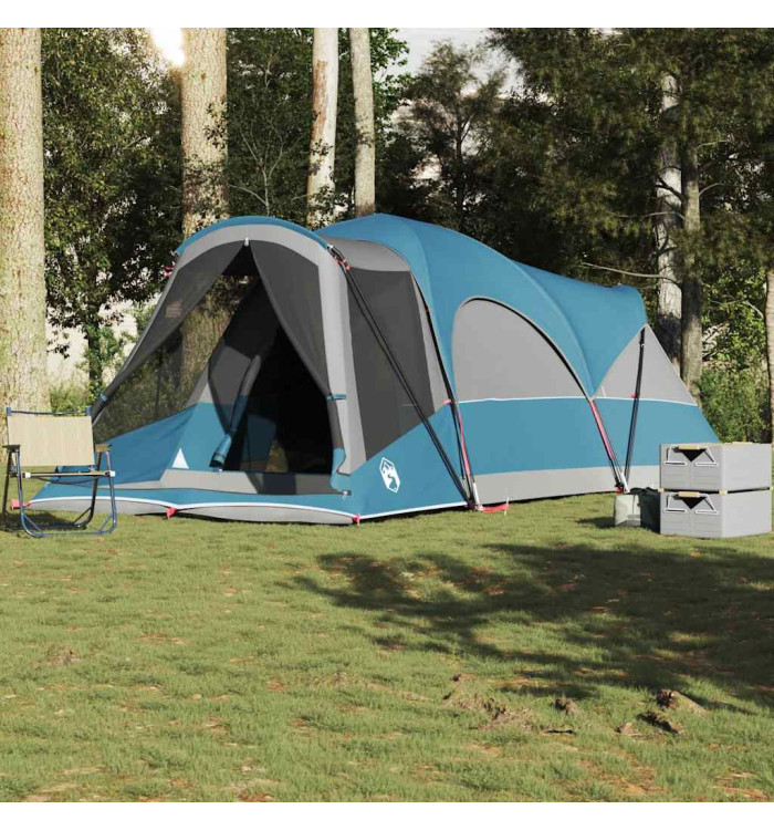 Tente familiale tunnel 8 personnes bleu imperméable | Mobilier & Déco
