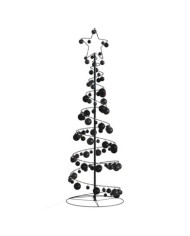 Sapin de Noël à LED avec boules 100 LED blanc chaud 150 cm | Mobilier & Déco