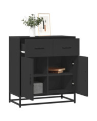 Buffet noir 68x35x76 cm bois d'ingénierie | Mobilier & Déco