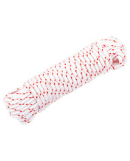 Cordon de démarrage à tirer blanc et rouge Ø4 mm 10 m nylon | Mobilier & Déco