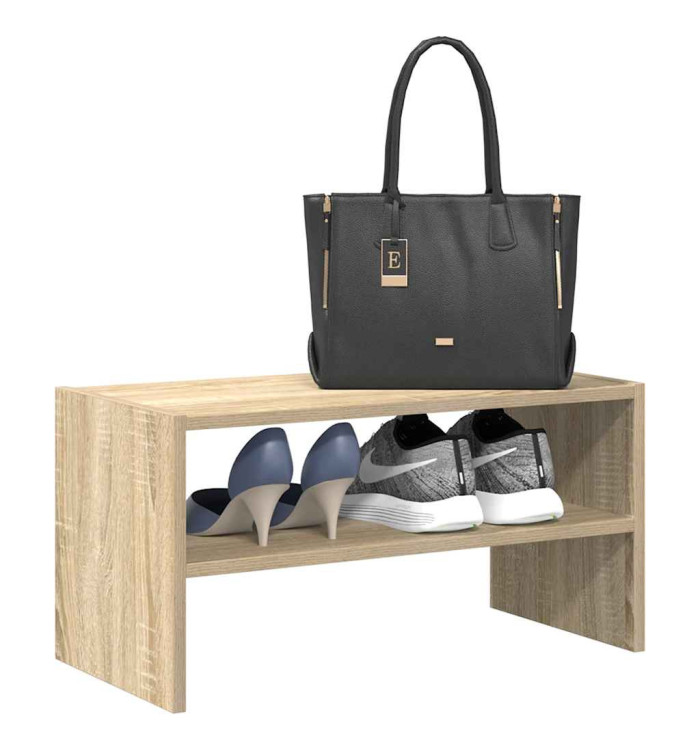 Étagère à chaussures empilable chêne sonoma 60x30x30,5 cm | Mobilier & Déco
