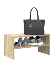 Étagère à chaussures empilable chêne sonoma 60x30x30,5 cm | Mobilier & Déco