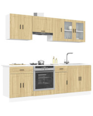 Ensemble d'armoires de cuisine 8 pcs Kalmar bois d'ingénierie | Mobilier & Déco